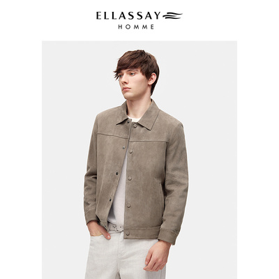 ELLASSAY歌力思男装2025年秋冬法国进口皮夹克EME364X01800