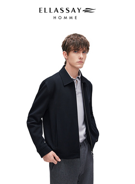 ELLASSAY歌力思男装2025秋冬美利奴羊毛商务休闲夹克EME364W01500
