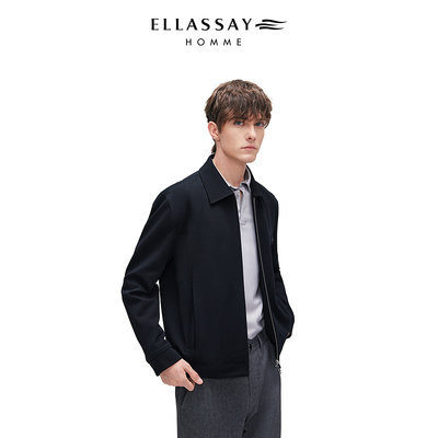 ELLASSAY歌力思男装2025秋冬美利奴羊毛商务休闲夹克EME364W01500