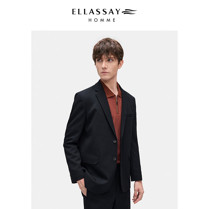 ELLASSAY歌力思男装2025秋冬绵羊毛混纺商务休闲西装EME363T00900