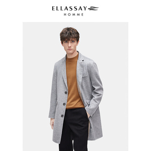 ELLASSAY歌力思男装2025年秋冬双面100%羊绒大衣外套EME364D00300