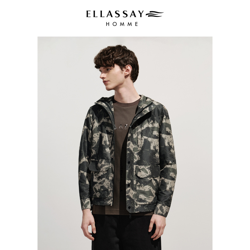 ELLASSAY迷彩印花外套