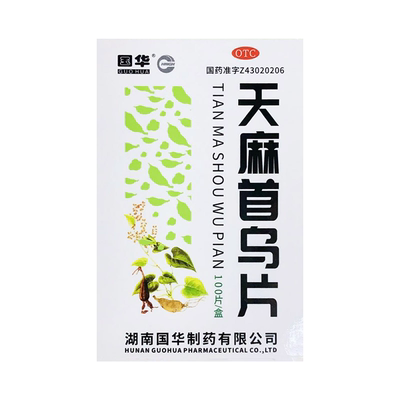 【国华】天麻首乌片100片*1瓶/盒