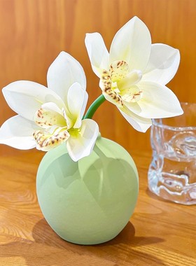 仿真花餐桌插花装饰陶瓷花瓶摆件