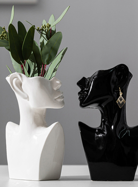 陶瓷花瓶潮流时尚摆件装饰品头模