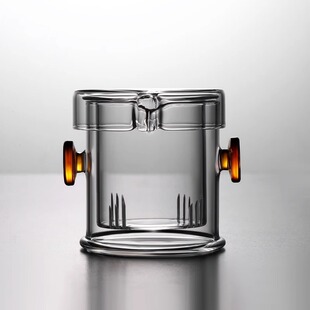 耐热玻璃泡茶壶茶具旅行便携快客杯玻璃双耳过滤茶壶冲泡茶器单壶