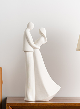 北欧风酒柜浪漫摆件现代简约家居软装饰情侣陶瓷工艺品情人节礼品