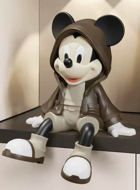 中古风米奇电视柜装饰摆件高级感小众客厅落地入户玄关餐边柜手办