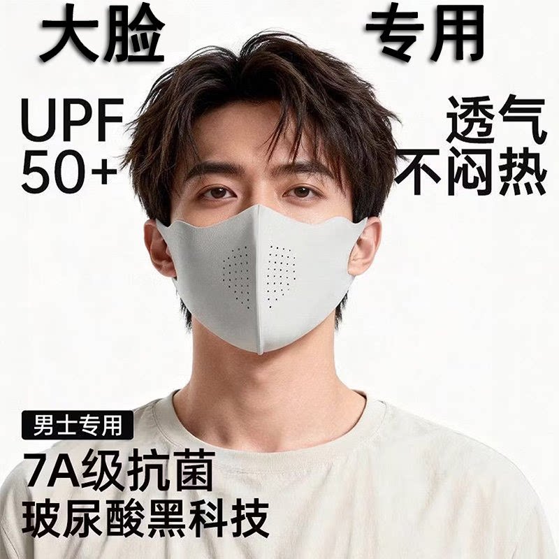 大脸专用丨加大加宽防晒口罩图片