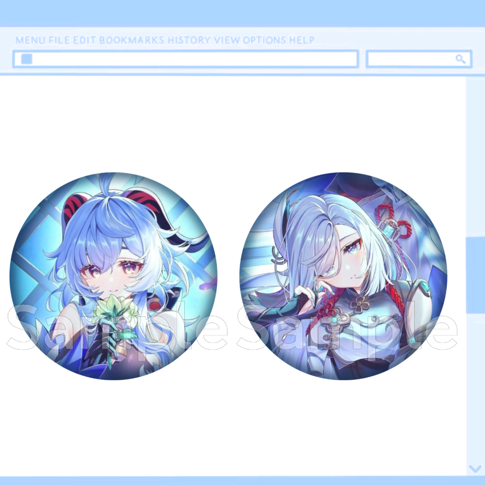 原神甘雨申鹤吧唧徽章高颜值少女胸针胸章背包挂饰游戏周边谷子