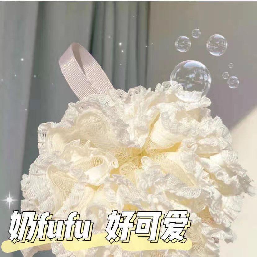 浴花沐浴球蕾丝少女搓澡起泡丰富洗澡巾沐浴球素色洗澡花柔软搓背