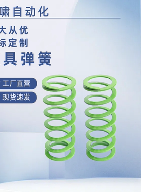 扁矩形弹簧进口合金钢淡绿色JSWY超大压缩量耐高温高强度模具配件