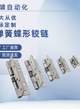 HFG61-25/38/51不锈钢304弹簧铰链HHSP25/38/51自动回位弹簧合页