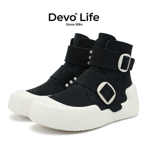 Devo软木鞋增高中帮鞋