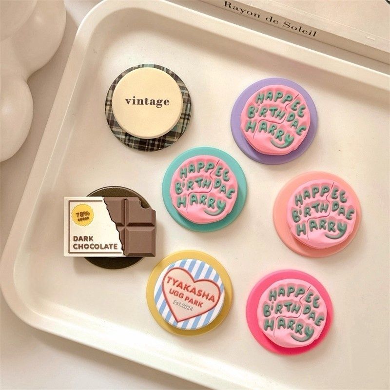 韩风小众个性巧克力蛋糕磁吸支架可拆卸气囊支架MAGsafe吸附力