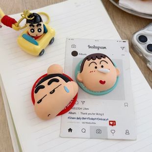 ins可爱卡通立体蜡笔小新MagSafe磁吸气囊手机支架可拆卸桌面支撑