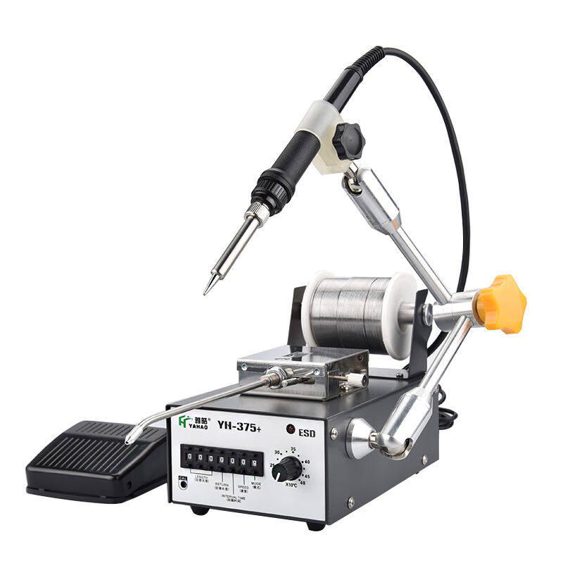 东莞脚踏式全自动焊锡机电子焊接维修自动点焊机YH-375C款出锡管