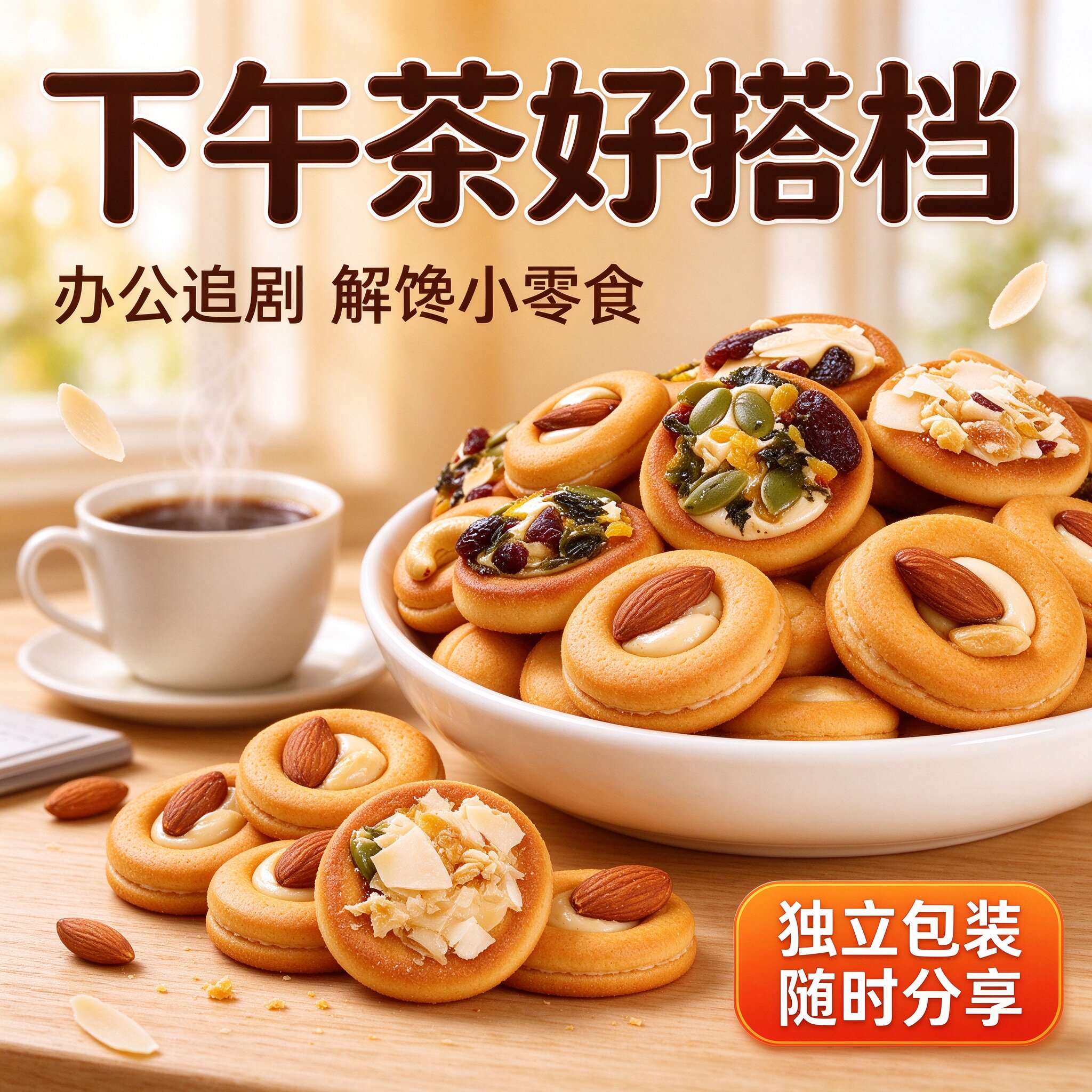牛轧坚果可拉撕披萨饼干夹心饼干
