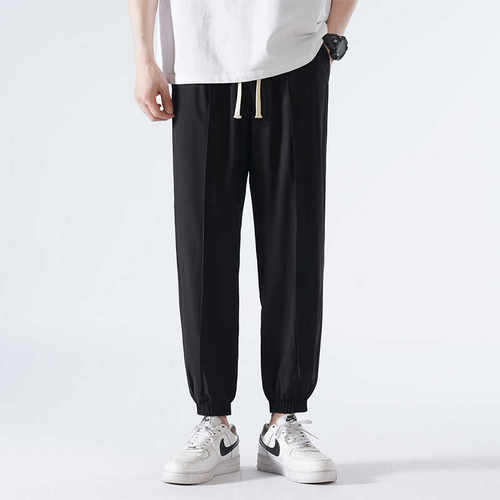 九分束脚裤冰丝休闲速干无字裤子