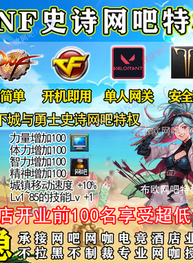 DNF网吧特权史诗命运方舟令牌CF瓦无畏契约LOL钻石HD地下城与勇士