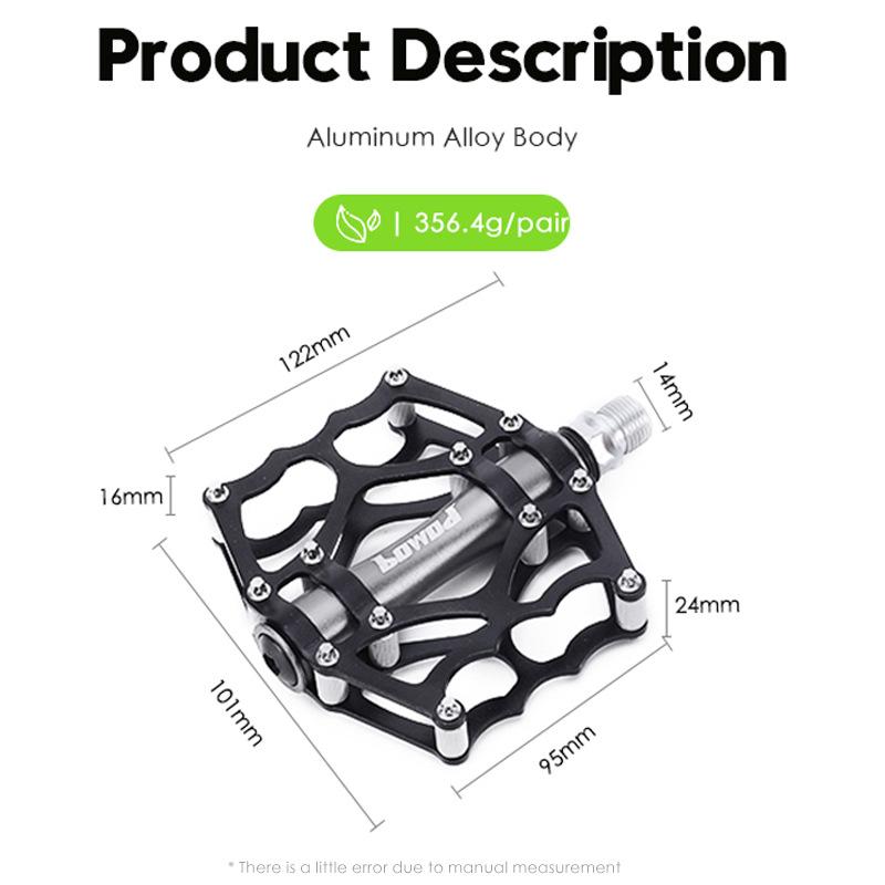 山地车自行车踏板脚蹬合金脚踏铝培林脚单车配件防滑骑行轴承公路
