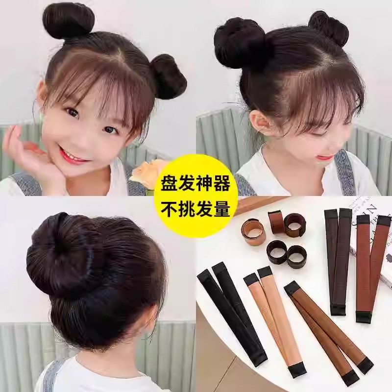 儿童宝宝懒人丸子头神器盘发器发饰女童啪啪圈花苞头工具头饰女孩