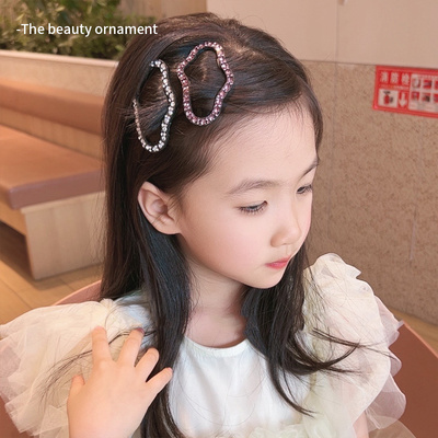 高级感新款BB水钻缕空云朵夹