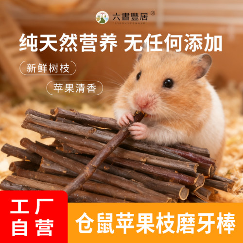 小宠磨牙棒烘干苹果枝零食玩具
