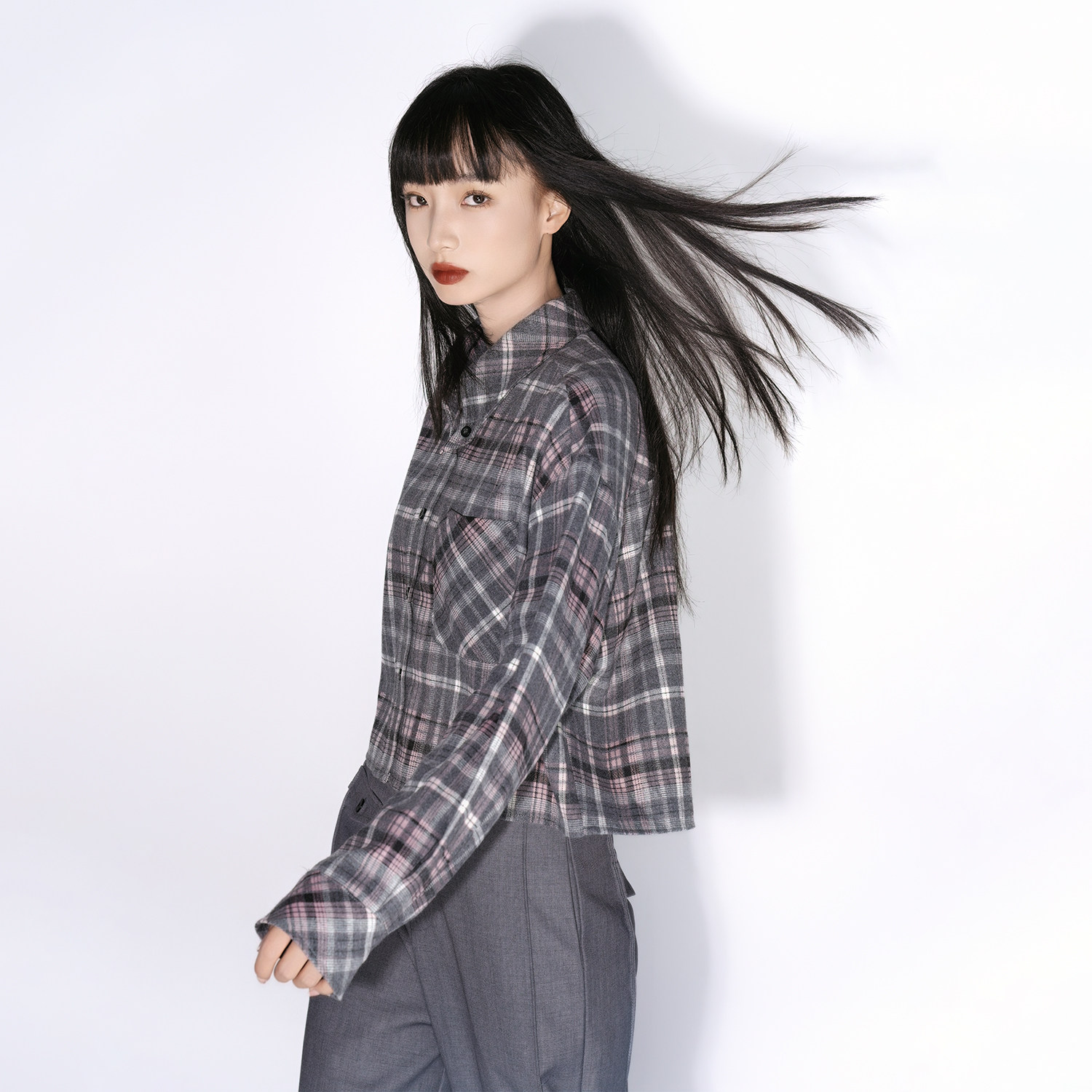 高级感轻奢减龄洋气格子衬衫