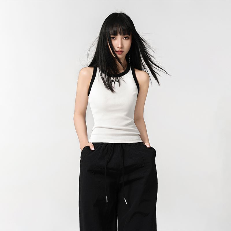 字母印花LOU&ZING吊带背心