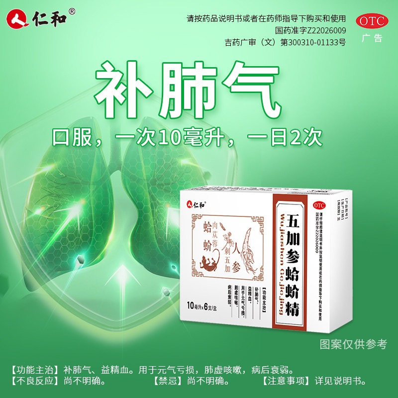 仁和五加参蛤蚧精 元气亏损肺虚咳嗽病后衰弱 刺五加蛤蚧主要成分