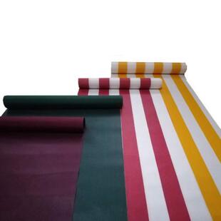 鸿运红白条纹高防水雨棚布户外遮阳篷布防雨布彩条布性能升级新款