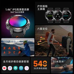 政府补贴15%华强北GPS智能手表HT37户外运动手表指南针海拔气压计