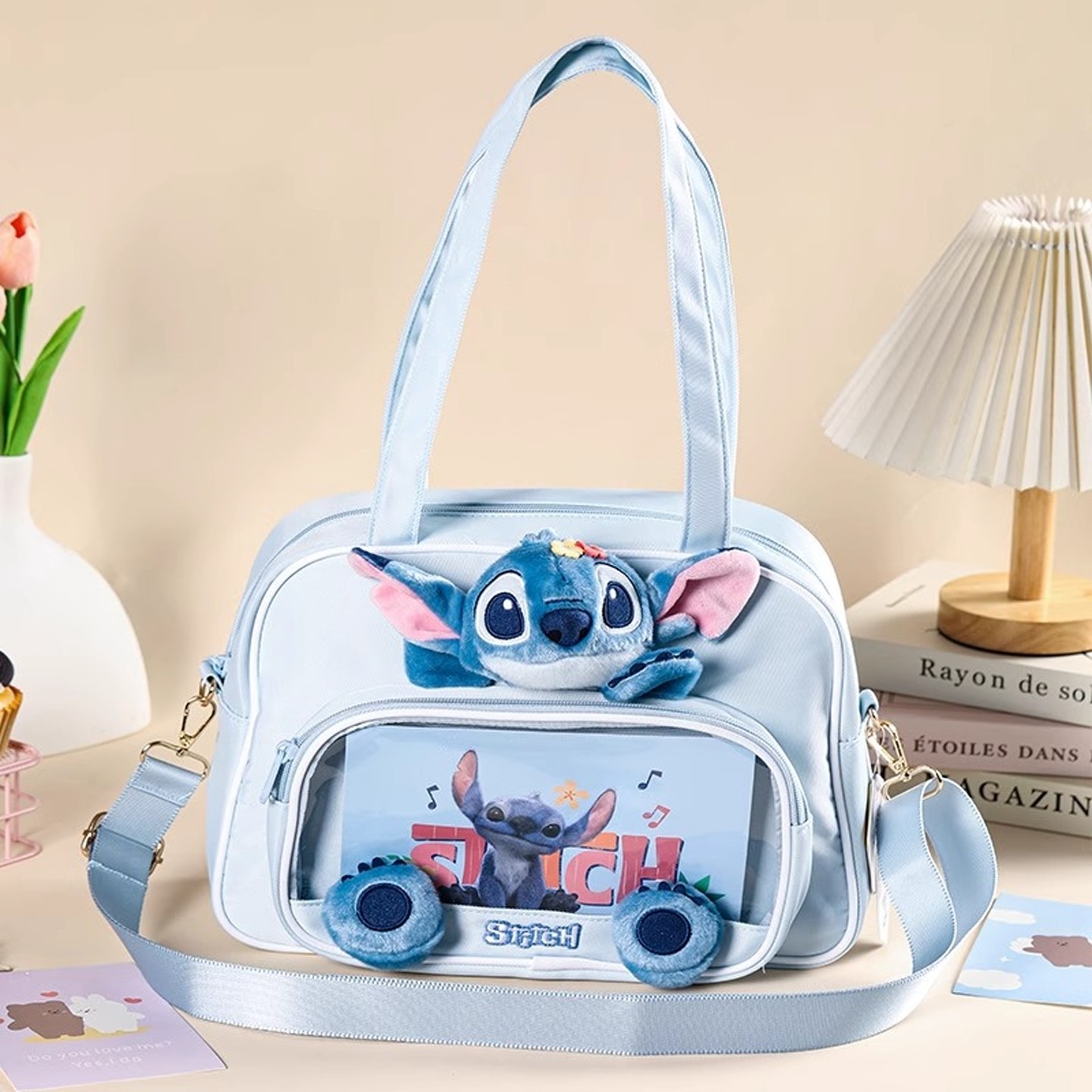 迪士尼正版史迪奇斜跨包手提包单肩包星际宝贝史迪仔包包通勤女包,模玩/动漫/周边/娃圈三坑/桌游,动漫背包/钱包/箱包,淘宝优惠券,粉丝福利购,淘宝优惠卷