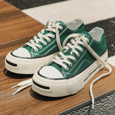 小众开口笑脸~设计感满满~帆布鞋
