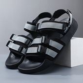 凉鞋 轻便外穿开车魔术贴越南凉拖鞋 男踩屎感软底罗马鞋 厚底沙滩鞋