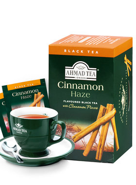 AHMAD TEA英国亚曼肉桂味红茶20片装秋冬暖身肉桂茶围炉煮茶养生