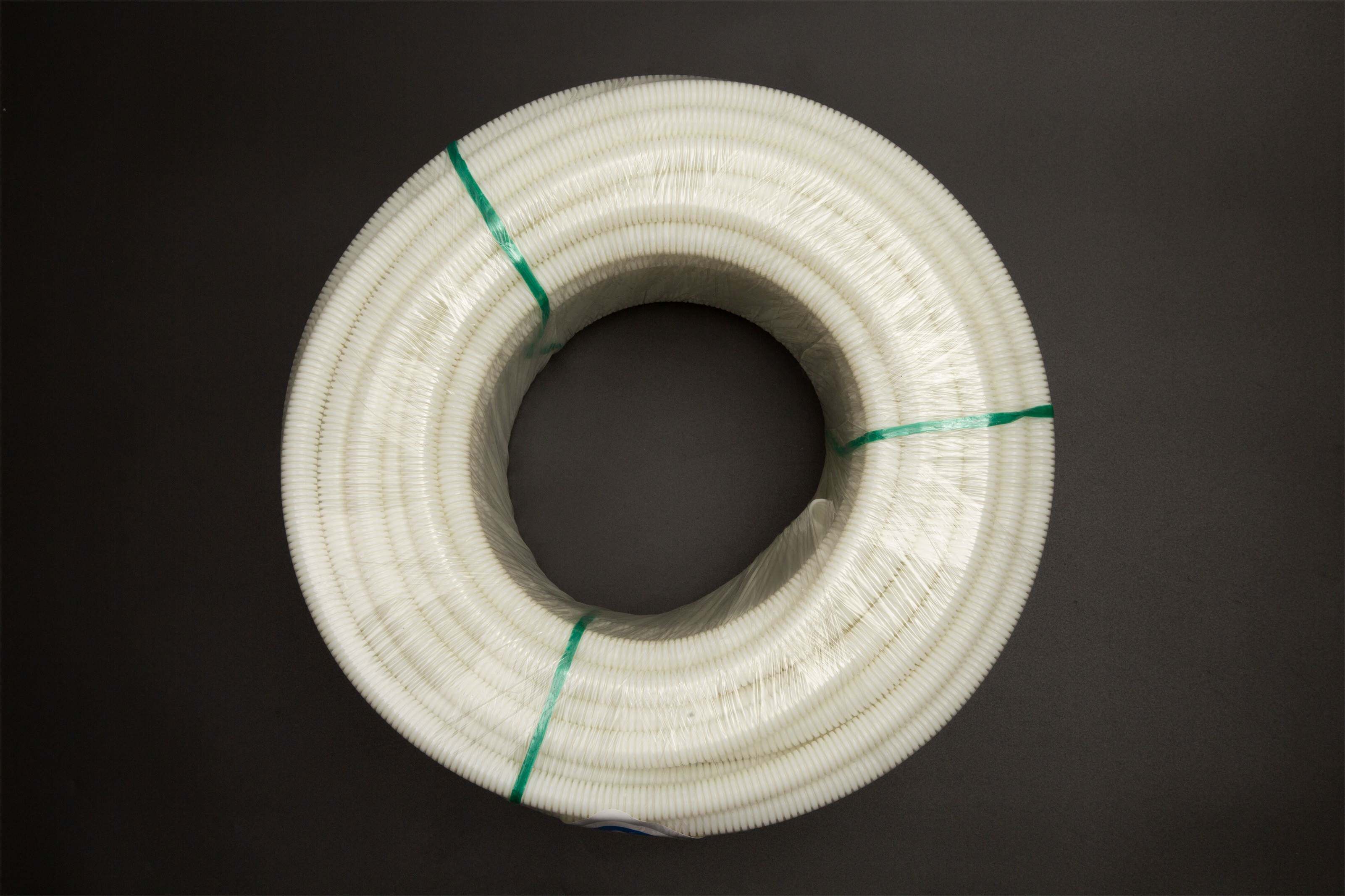 包邮 pvc16/20/25/32/40白色阻燃塑料波纹管电工电线套穿线管