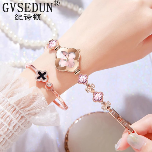 【官方正品】四叶草手链腕表女款