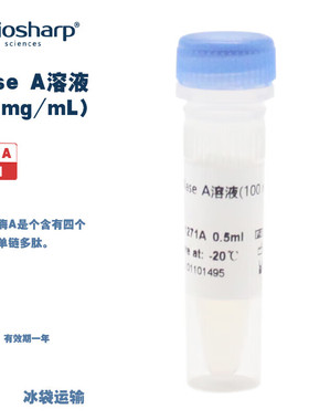 BIOSHARP LIFE SCIENCES白鲨BL1271A/BL1271B RNase A溶液(100 mg/mL) 0.5ml/支 1ml/支