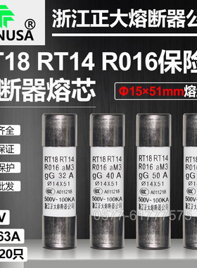 正大熔芯R016 500V 14*51 2A 3A 4A 6A 10A 12A 16A 20A 25A保险