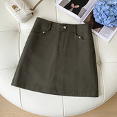 高腰显瘦百搭半身裙子 新款 a字休闲水洗棉牛仔裙裤 短裙女2026夏季
