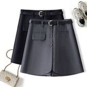 女2026春季 新款 显瘦时尚 韩版 短裤 气质裙裤 百搭通勤西装 裙 高腰修身