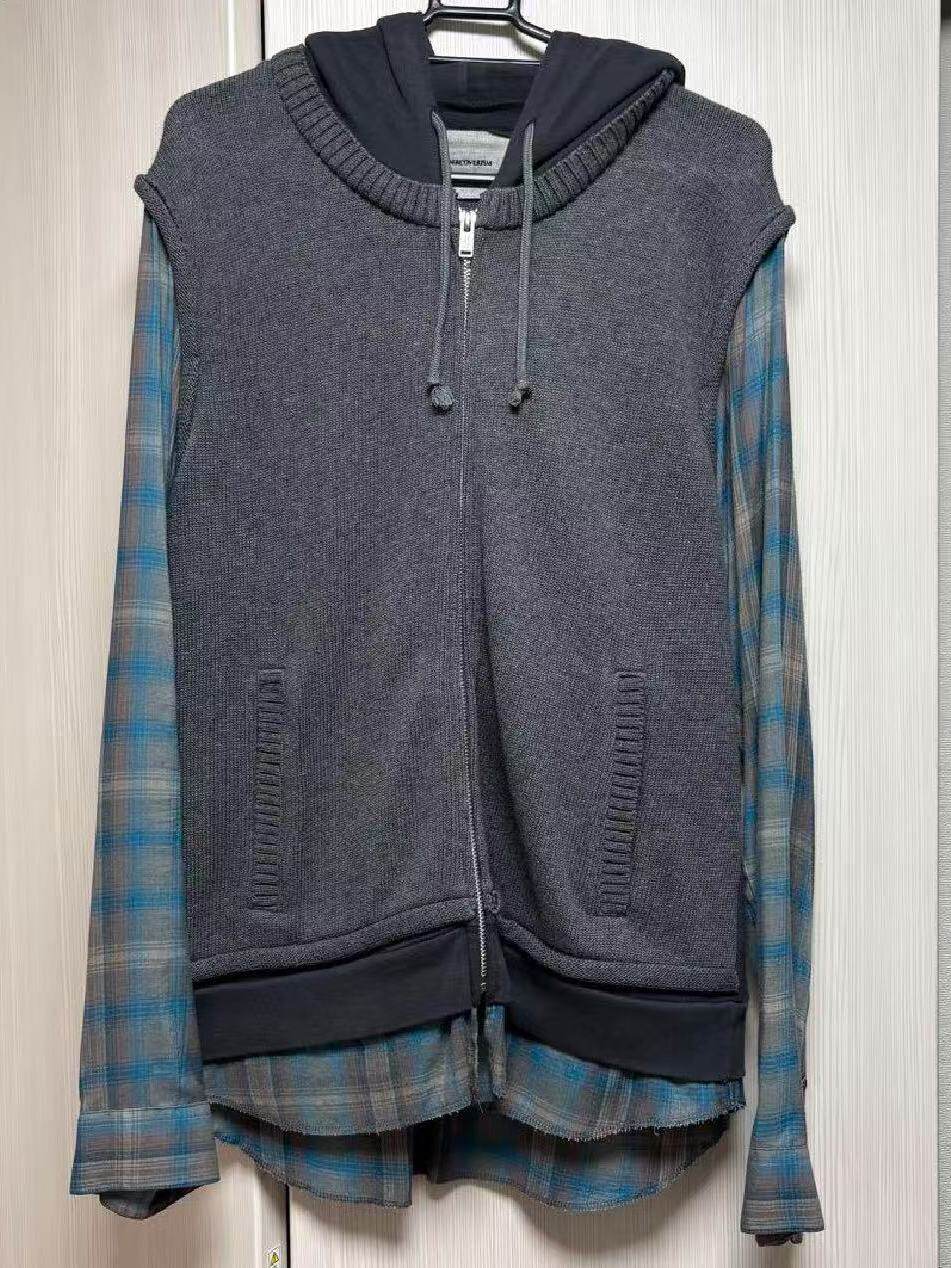 thumbnail for [Market Exclusive] Undercover12SS patchwork shirt hooded jacket coat