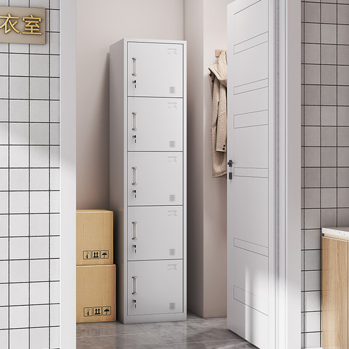 单门更衣柜宿舍带锁员工储物柜铁皮柜钢制柜更衣箱办公室衣柜鞋柜