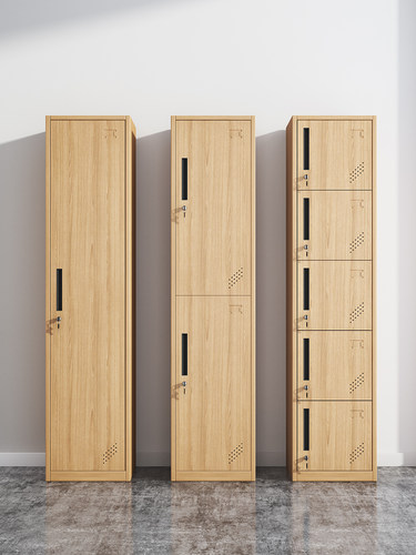 单门更衣柜铁皮柜简易办公室衣柜宿舍带锁员工储物柜钢制柜更衣箱