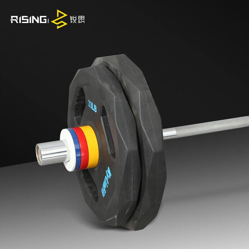 RISING锐思杠铃片哑铃配重铁芯片彩色喷漆片杠铃增重片举重配件小