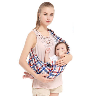 天才一叮透气舒适婴儿摇篮背带简易宝宝横抱式背袋背巾艾青网款