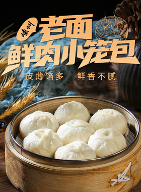 头笼记浙江嵊州小笼包老面包子商用大份速食早餐半成品速冻面点包