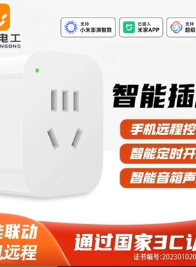 智能插座已接入米家APP手机远程wifi定时语音控制定时开关计电量